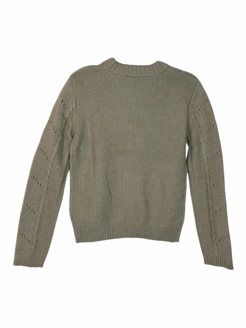 English Factory Women’s NWT Eyelet “Fuzzy Knit Sweater” Heather Gray. Size Small - Picture 5 of 14